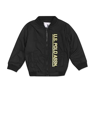 U.S. POLO ASSN. Boy's A-Line Coat (UKJCKON0044_Black_1 to 2)