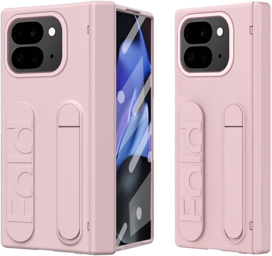 Compatible with Google Pixel 9 Pro Fold Case with Built-in Screen Protector & Hidden Kickstand, Hinge Protective Case Full-Body Shockproof Protective Phone Case for Pixel 9 Pro Fold (Blue)