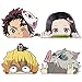 Vcedas Demon Slayer Auto Aufkleber 4 Stück Kimetsu no Yaiba Japanischen Anime Auto Aufkleber für Autofenster Windschutzscheibe Stoßfänger Laptop - Tanjirou Nezuko Zenitsu Inouke