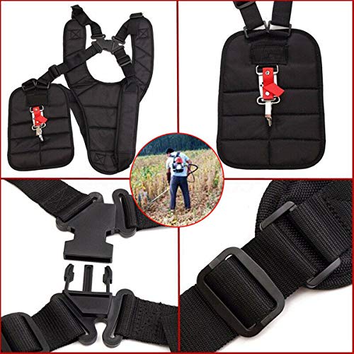 Dunhil Black Comfort Padded Belt Double Shoulder Strap, Trimmer Shoulder Strap for Trimmers Brushcutters Strimmer Harness, Garden Brush Cutter Lawn Mower Nylon Belt fit for Brush Cutter Trimmer Kit by Dunhil - Used condition - Image 2