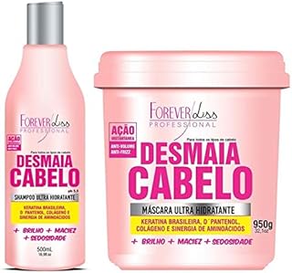 Kit Forever Liss Desmaia Cabelo Shampoo 500ml + Mascara 950g