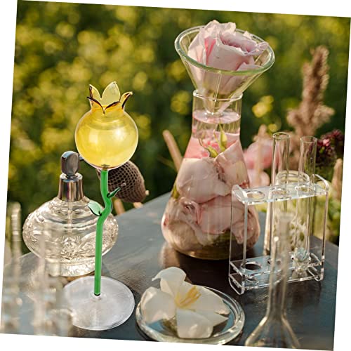 Zerodeko 2 Peças De Ornamento De Flor Preservada Estátua Decoração Para Casa Fragrância Rosa Vidro V