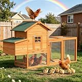 PHONDIKO 80 inch Wooden Chicken House