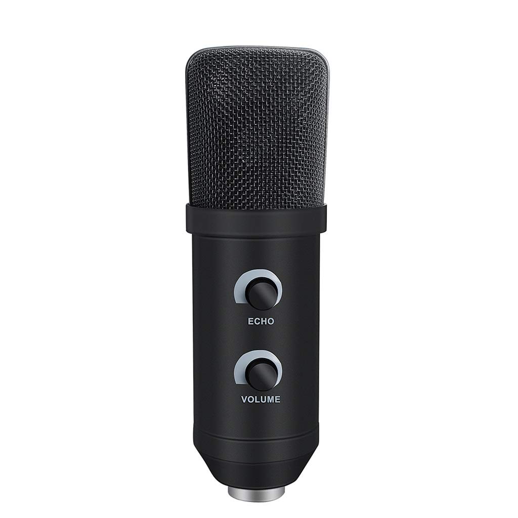 Microphone à condensateur USB pour enregistrement sur PC portable avec support