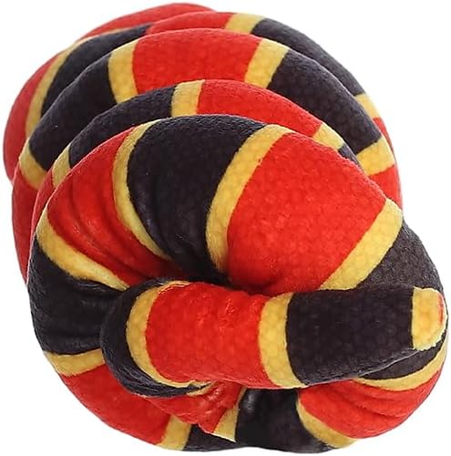 Aurora® Playful Snake Wrist Wranglers™ Coral Snake Stuffed Animal - Vibrant Colors for an Eye-Catching Design - Perfect for Kids, Adults, and Any Reptile Enthusiasts