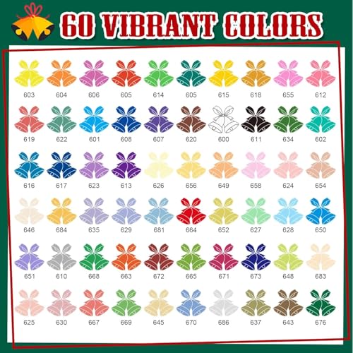 Image of Acrylic Paint Markers Brush Tip Set (60 Colors) | Water-Based Paint Pens with Direct Ink System | Art Markers for Rock Painting, Canvas, Glass, Wood, Fabric & DIY Crafts