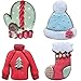 LILIAO Winter Holiday Christmas Cookie Cutter Set - 4 Piece - Ugly Sweater, Stocking, Hat and Mitten Fondant Biscuit Cutters - Stainless Steel