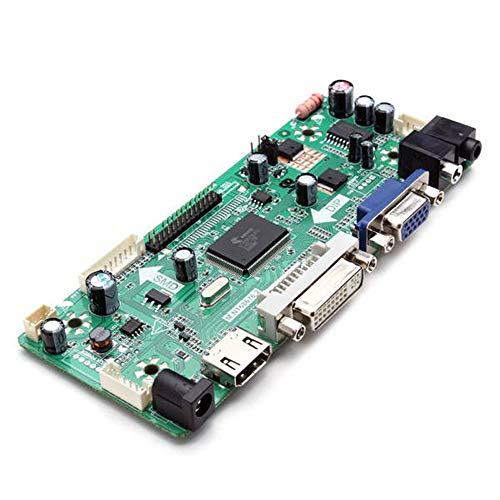 Taidacent Universal LVDS Controller Board 10-65 Inch LCD Screen HDMI DVI VGA to LVDS Driver Board DIY Notebook Display Kit (Single Drive Board)