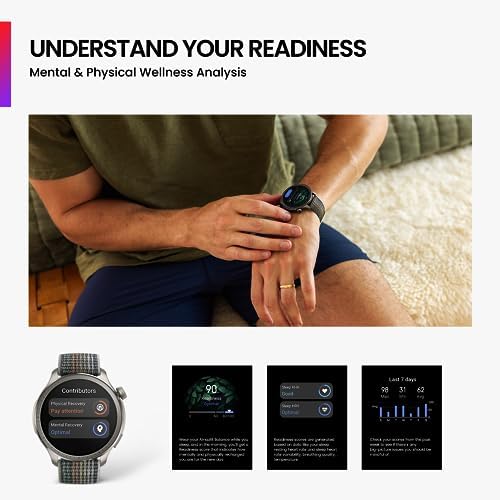 Amazfit Balance Smart Watch, NFC, Contactless payment, AI Fitness Coach Sleep & Health Tracker with Body Composition Measurement, GPS, Alexa, Bluetooth Calls, 14-Day Battery Life, 1.5" AMOLED Display