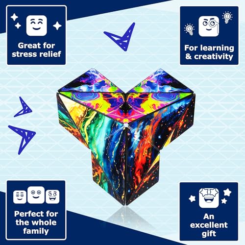 Image of Shashibo ICOSA XL Magnetic Puzzle & Sensory Fidget Toy for Adults & Kids, Stress Relief Fidget Toy for Puzzle Enthusiasts, Cool Fidget Toys for Desk, Shape Shifting Sensory Toy, 200+ Possible Shapes