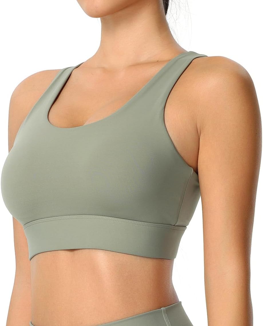 High Impact Sports Bra for Women - Criss-Cross Back, Molded Cups, Hook and Eye Closure - High Support Running Bra - Image 2