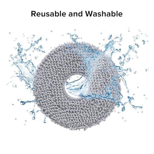 Image of roborock 4 Pack Microfiber Mop Cloths Qrevo Curv, Qrevo Curv S5X, Qrevo Edge Robot Vacuum, Mop Pad Replacement Accessories