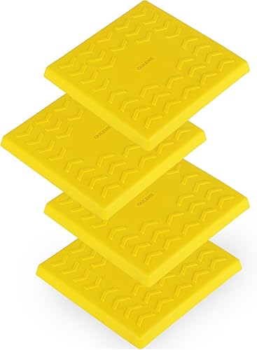 Miniatura 7 de Paquete de 12 bloques de nivelación de caravana, bloques de gato apilables, almohadillas de nivelación entrelazadas con bolsa de transporte