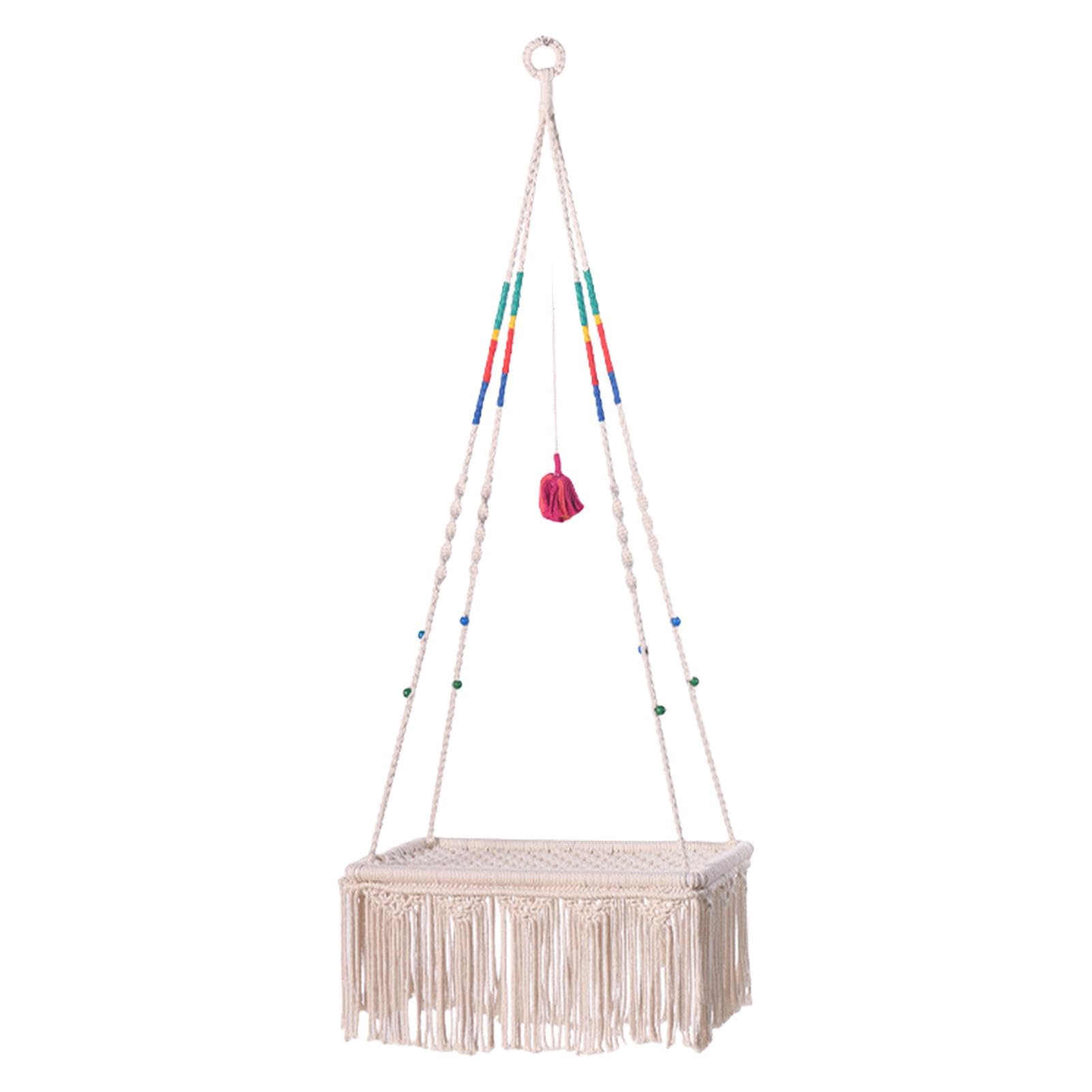 Nid d'intérieur pour chaton et hamac en macramé suspendu fait main