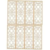 ibasenice 8 Piezas Pantalla En Miniatura Mini Pantalla De Accesorios De Fotografía Biombo Ornamental Mini Casa Muebles De Casa De Muñecas Antiguos Tabique Niño Anticuado Madera Porcelana