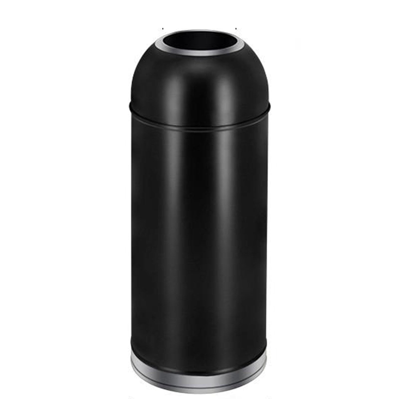 Cendrier poubelle colonne en acier noir premium pour clubs et bureaux de standing