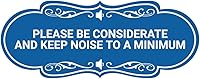 Vista 5 de Designer Please Be Considerate and Keep Noise to a Minimum Sign (Oro Cepillado) - Mediano