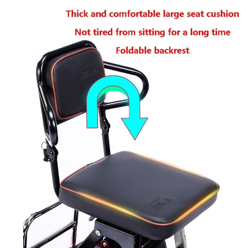 Patinete móvil Senior de 3 ruedas - Diseño plegable con cesta y cargador.