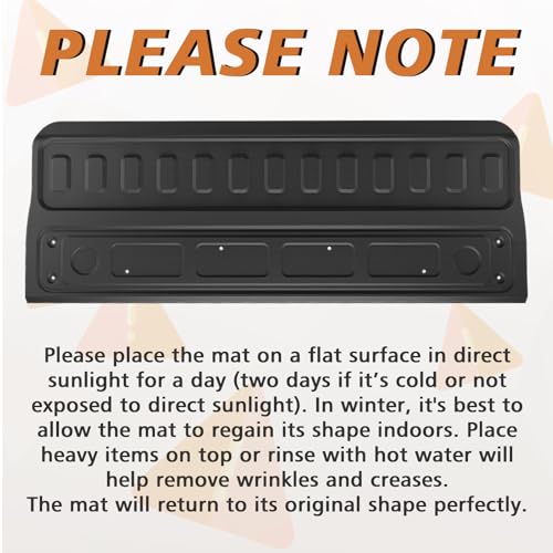 Image of TripleAliners Tailgate Mat Compatible with 2020-2026 Chevy Silverado & GMC Sierra 2500 3500HD Accessories, Tailgate Cover Custom Fit All Weather Protection Liner (Not Fit MultiPro /Power Tailgate)