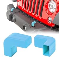 JWWY 2 Pezzi Copertura Gancio Traino Paraurti Per Jeep Wrangler JK JL Gladiator JT 2007-2024+, Rosso, ABS Antigraffio