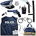 Born Toys Disfraz De Policía De 12 Piezas para Niños con Kit De Juego De rol De Juguete con Placa De Policía, Esposas, Linterna para Niños para Disfraz De Policía, Ideal