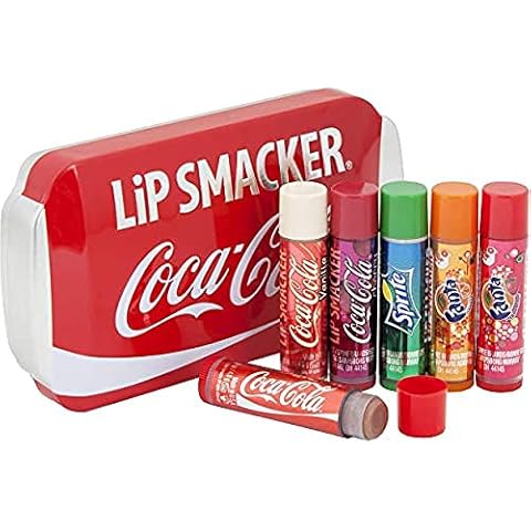Lip Smacker - Coca-Cola Tin Collection - Set of Lip Glosses for Kids in Assorted Flavours - Sweet Gift in a Collectible Iconic Coca-Cola Tin - Gift Pack of 6 Cover