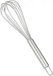 Fouet Batedor de Ovos Inox Manual Fuê de Aço para Massas, Claras em Neve, Cremes e Molhos – Mini Mixer Portátil e Ergonômico