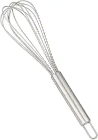 Batedor de Ovos Inox Manual Fuê de Aço para Massas, Claras em Neve, Cremes e Molhos – Mini Mixer Portátil e Ergonômico