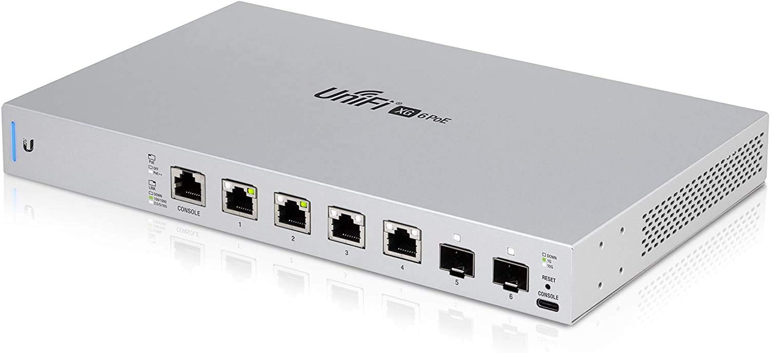 Ubiquiti Multi-Gigabit RJ4トランシーバー 10G 6個 Amazon.com: Ubiquiti Networks UniFi Switch 6 XG PoE, 10G 6-Port