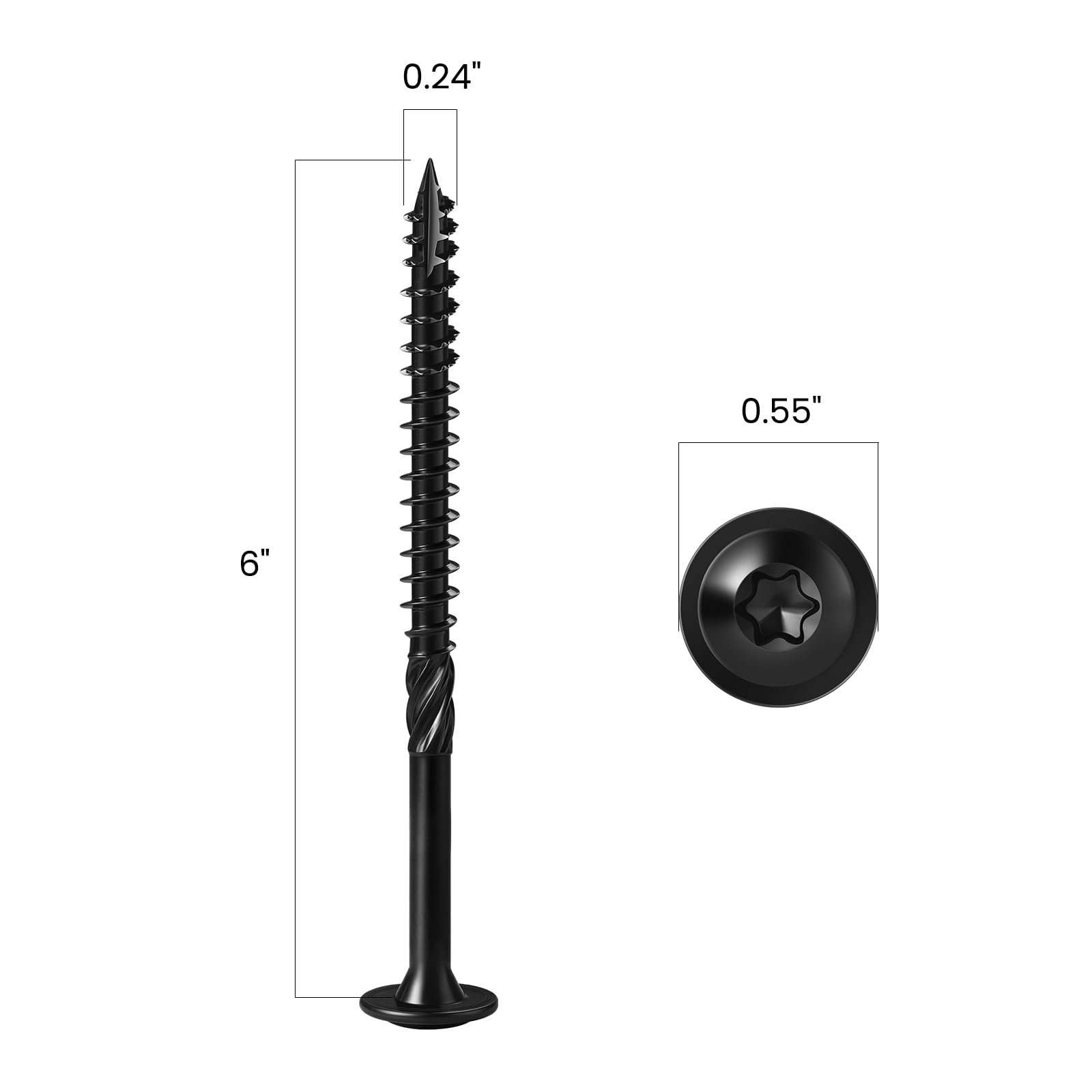 Heavy Duty Lag Screws - 20 Pack #14 x 6" -2