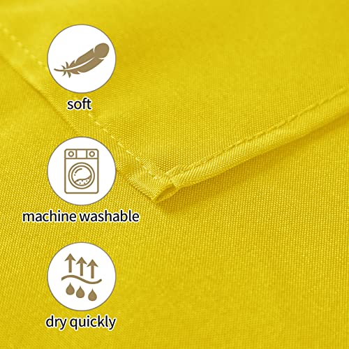 25pcs Polyester Cloth Napkins - 20 x 20 inch Yellow Washable Dinner Napkins with Hemmed Edges for Restaurant/Wedding/Hotel(25,Yellow) by Ascoza - Used condition - Image 3