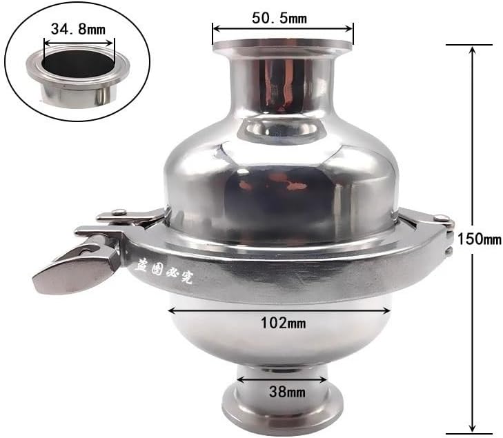 304 Stainless Steel Sanitary Spherical Filter 100 Mesh Strainer 1.5" 2" Tri Clamp Apply To 38mm 51mm 61mm 76mm Pipes Homebrew(OD89-OD102)