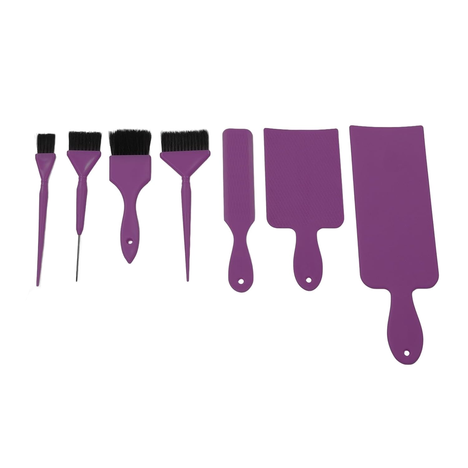 FILFEEL Balayage Highlighting Board Hair Dye Tools Hair Coloring Paddle Board Hair Dye Tool Set with Balayage Board and Brush Kit for Highlighting and Color Applying in Hair Salon (Purple)