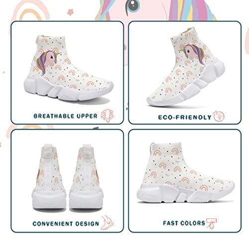 Kids Sneakers Boys Sock Shoes Unicorn Graffiti Shoes for Girls Fashion Lightweight Running Shoes4