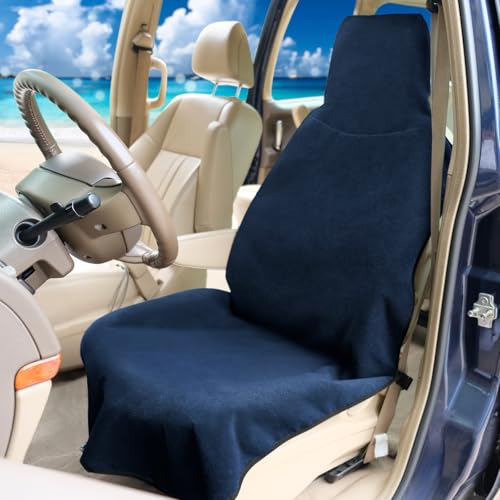 DREAMANIA Waterproof Car Seat Cover Towel, Non-Slip, Navy Blue, 1pc by DREAMANIA - Used condition - Image 2