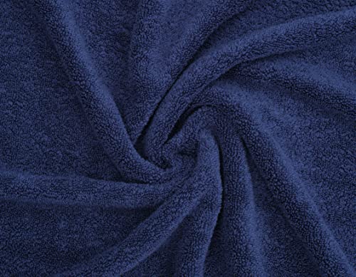 American Soft Linen Salem Bath Towel Set, 6 Piece Towels For Bathroom, 100% Turkish Combed Zero Twist Cotton, 2 Bath Towels 2 Hand Towels 2 Washcloths, Navy Blue #TOP7