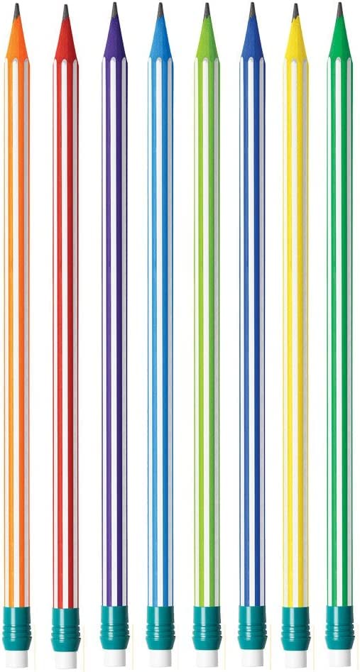 Matite Colorate Bic Xtra-Fun Con Gomma | 54 Pezzi, HB, Fusti A Righe Assortiti, Resistenti Alla Rottura, Per Scuola E Ufficio - 2