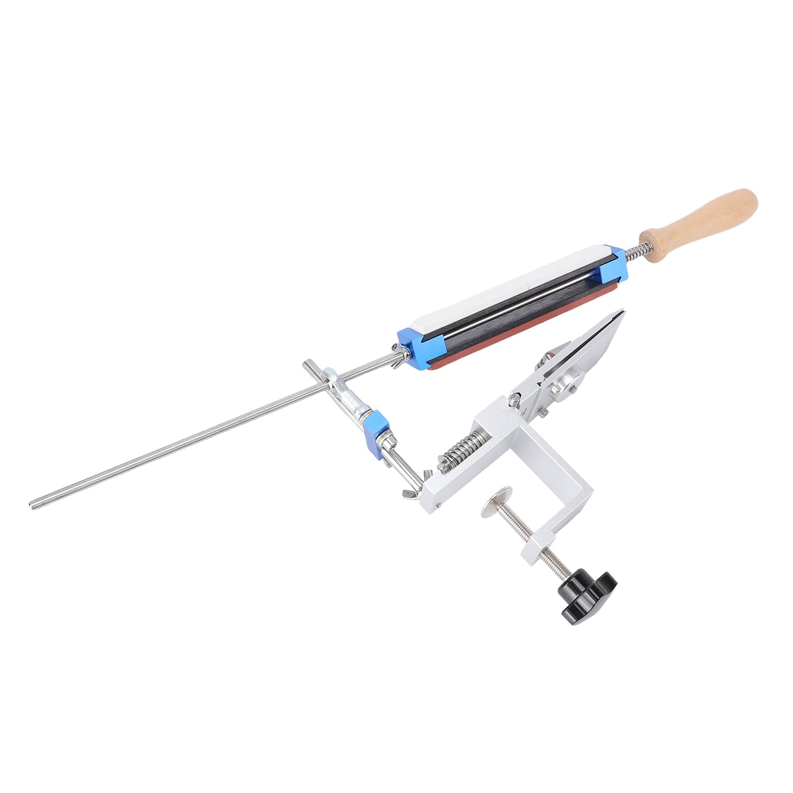 de Afilado Guiado con Piedra de Afilar Profesional para Cuchillas Cocina y Exteriores, Afilador Cuchillas Aleación Aluminio Alta Resistencia para Principiantes y Expertos