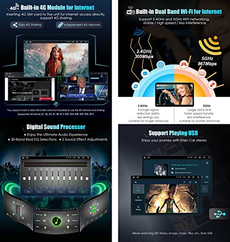 Erisin 8-Core Android 12 Autoradio Sat Nav voor Alfa Romeo Mito met Draadloze Carplay Android Auto DSP Bluetooth… - Image 5