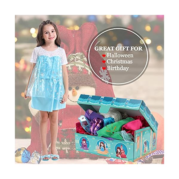 Vgofun girls dress up trunk princess costume dress pretend play set for girls toddlers - image 4