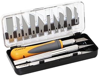 MulWark 16pc Precision Craft Hobby Utility Knife Set- Sharp Scalpel Razor Knives Tool
