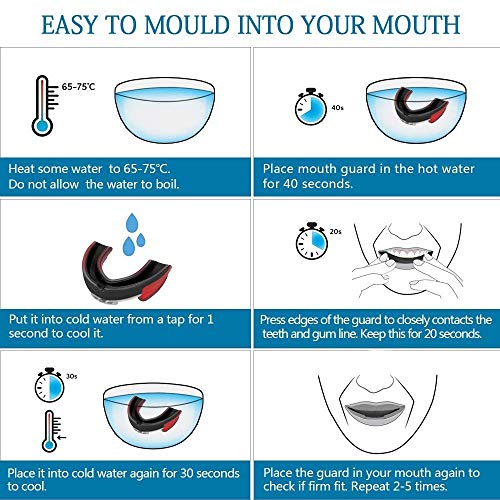 Chdhaltd Mouth Guard Sports Professional Double Braces Reusable Mouthguard Football Mouth Guard Sports Protect Youth Mouth Guard For Rugby, Boxing, Football, Basketball, Hockey #TOP3