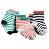 Carters Baby Girls 3-Pack Girls Striped Socks 6-8Y