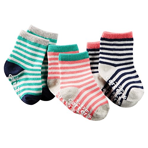 Carters Baby Girls 3-Pack Girls Striped Socks 6-8Y #TOP16