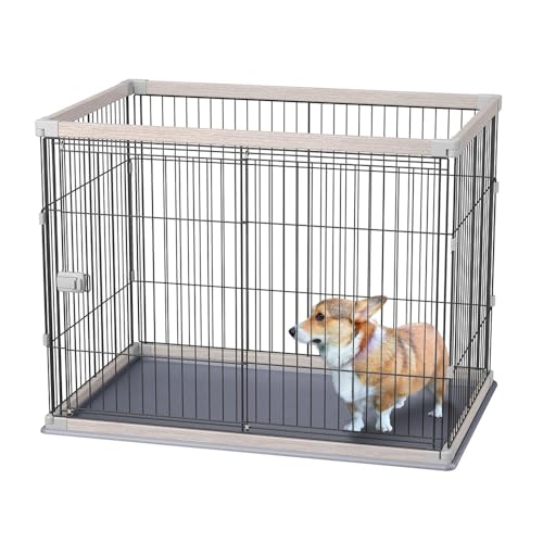 アイリスオーヤマ 犬 サークル ウッディサークル ハイタイプ アッシュグレー 中型犬用 幅120×奥行80×高さ90cm PWSR-1280HV (B0B4DBNF1H) Amazon価格推移・価格追跡