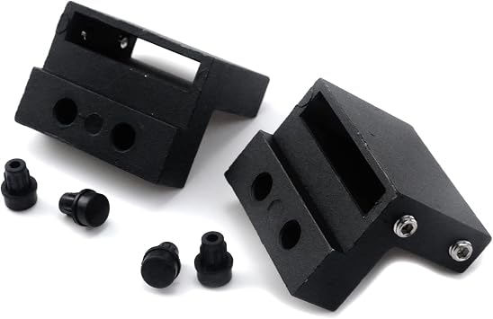 Crapyt Barn Door Roller Stopper Hardware for Track 417mm/1.61"0.28" LW Flat Rail Roller Stop for Track Sliding Limit Door Movement Household Home Black 2 PCS with Wrench