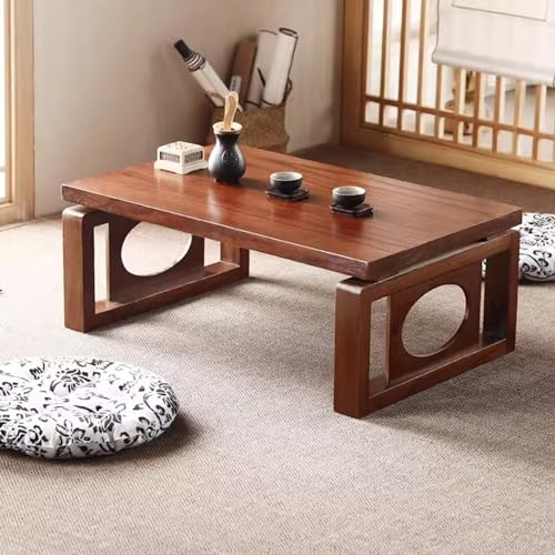 Table basse à manger en bois massif 80 cm pour petit espace - 3