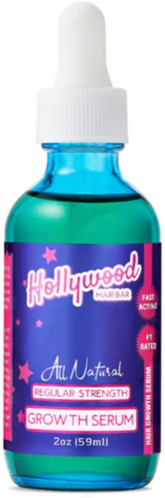 Hollywood Hair Bar | Hair Oil Regrowth Serum - Regular Strength, Made with All-Natural Essential Oils, 2 oz