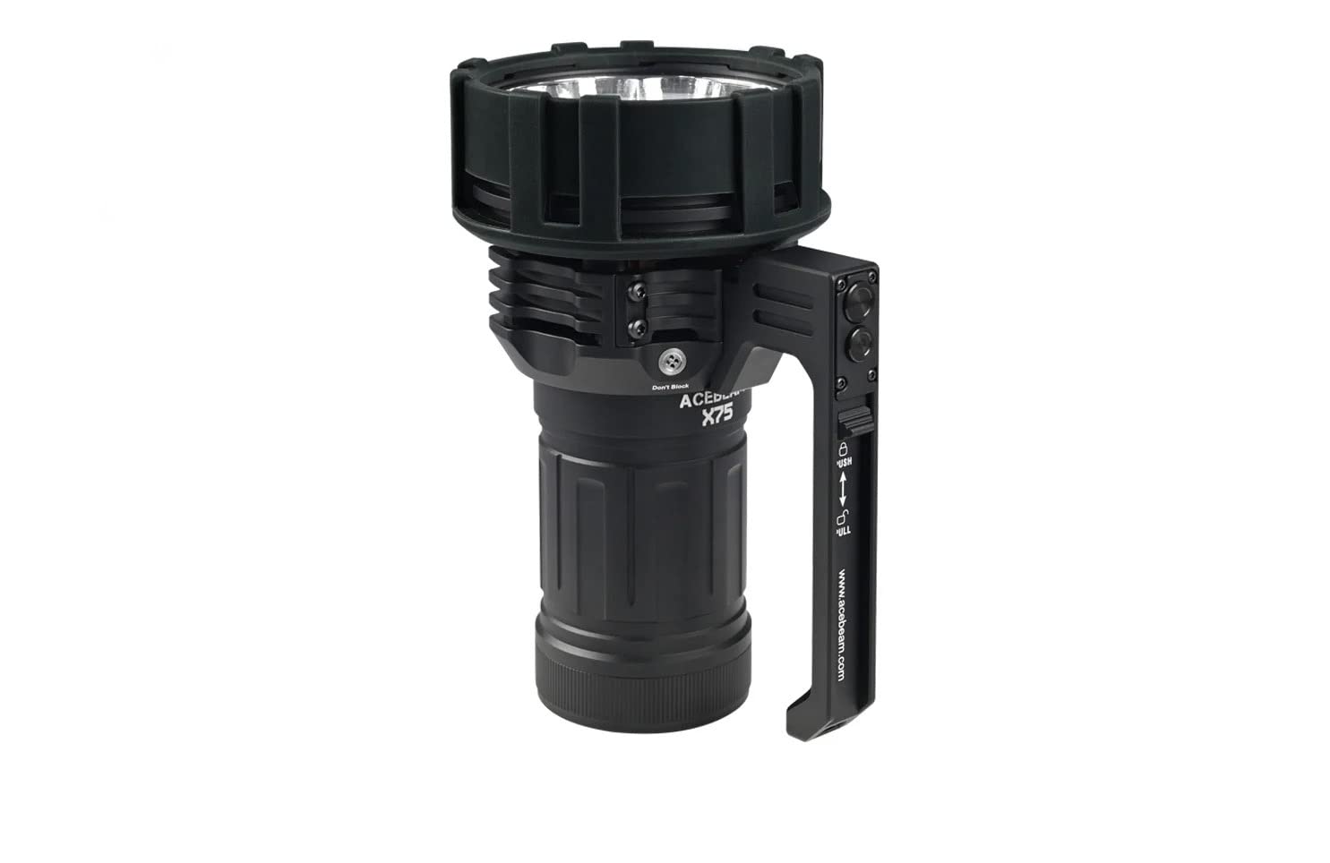 ACEBEAM X75 XHP70 LED Brightest PD Power Charger Rechargeable Flashlight/Search Light - Upgrade from X50 & X70 - XHP70.2 LED 80000 Lumen, 1150 Meter