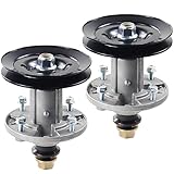 GELASKA 2 Pack AM136733 Spindle Assembly with UC26511 Pulley Replaces John Deere AM143469, AM134292, UC26511, M151720 for John Deere X300, X304, X310, Z225 Tractors